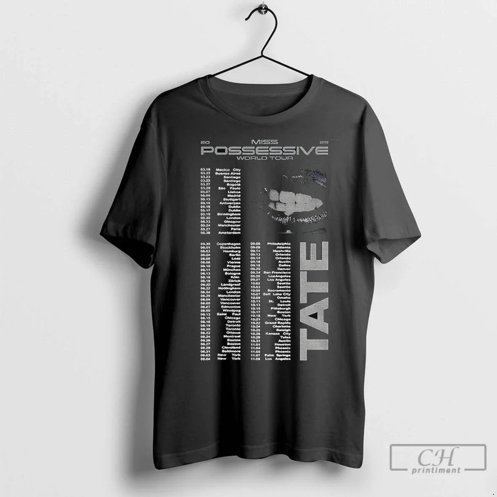 Premium Tate Mcrae Concert Miss Possessive Tour 2025 - Adult & Kids T-Shirts, Sweatshirts & Hoodies apparel design preview 1