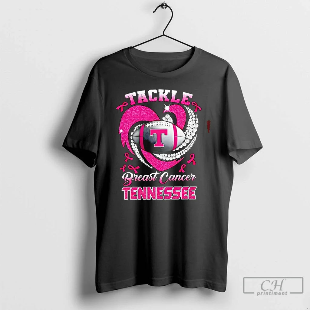 Premium Tennessee Volunteers Tide Breast Cancer - Adult & Kids T-Shirts, Sweatshirts & Hoodies apparel design preview 1