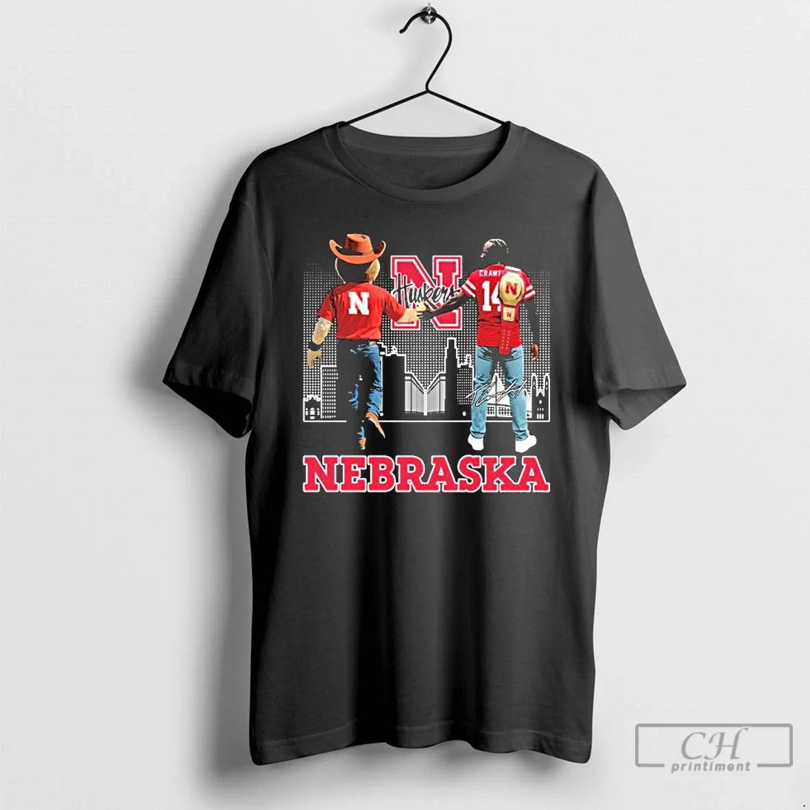 Premium Terence Crawford Nebraska Cornhuskers Mascot - Adult & Kids T-Shirts, Sweatshirts & Hoodies apparel design preview 1