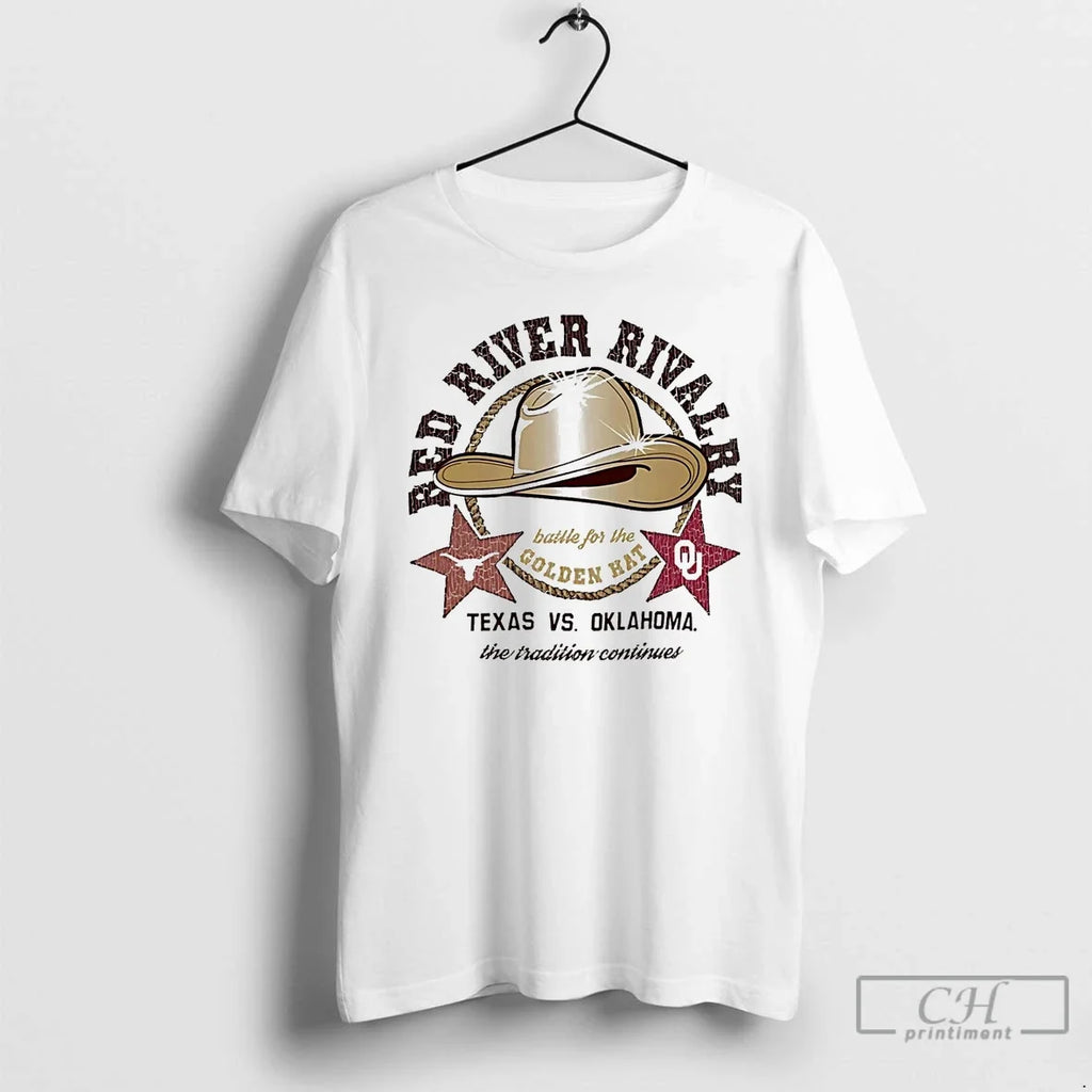 Premium Texas Longhorns Vs Oklahoma Sooners Red River - Adult & Kids T-Shirts, Sweatshirts & Hoodies apparel design preview 1