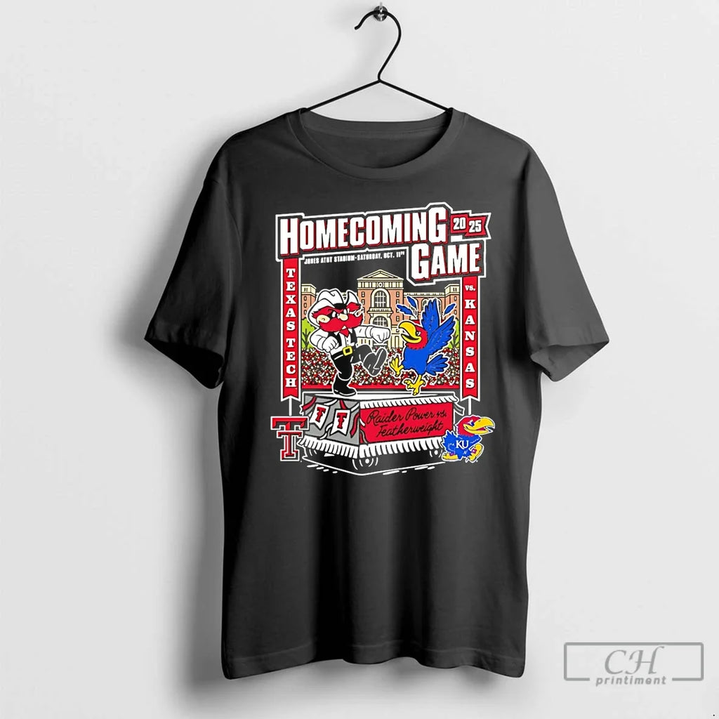 Premium Texas Tech Red Raiders Vs Kansas Jayhawks - Adult & Kids T-Shirts, Sweatshirts & Hoodies apparel design preview 1