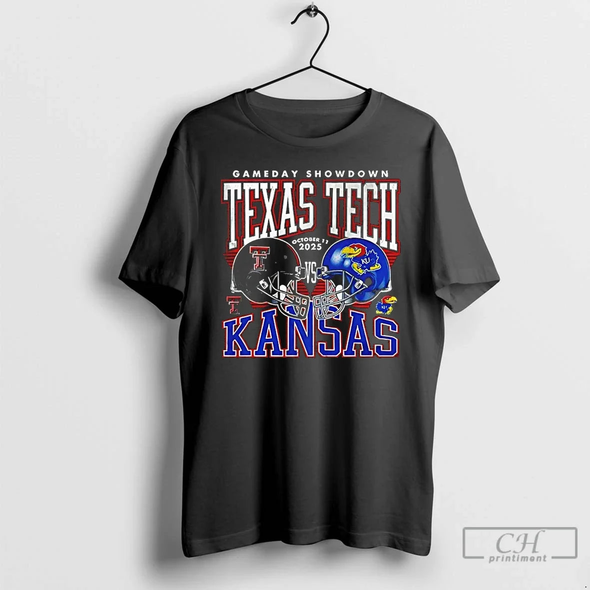 Premium Texas Tech Red Raiders Vs Kansas Jayhawks - Adult & Kids T-Shirts, Sweatshirts & Hoodies apparel design preview 1
