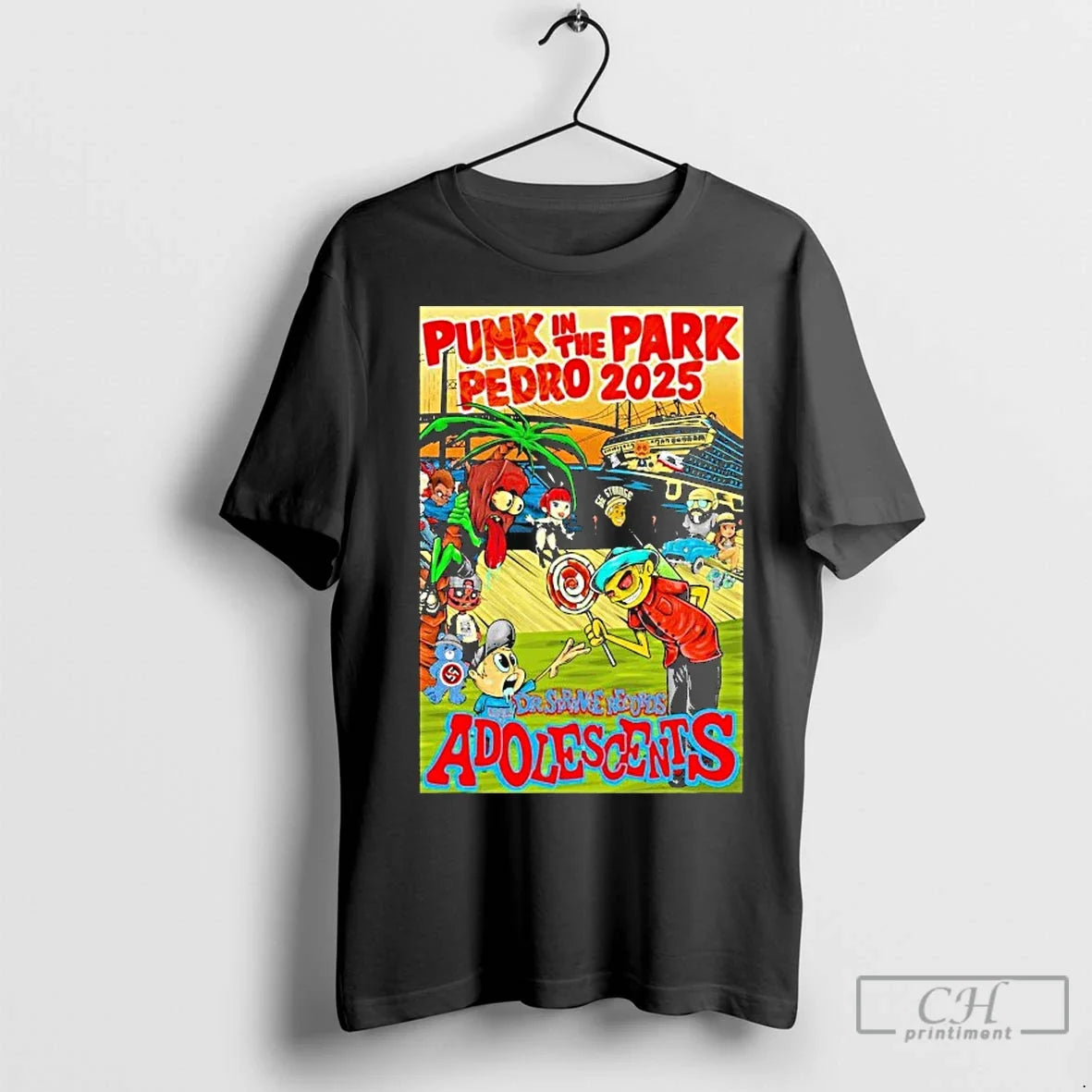 Premium The Adolescents Punk In Park San Pedro 2025 - Adult & Kids T-Shirts, Sweatshirts & Hoodies apparel design preview 1