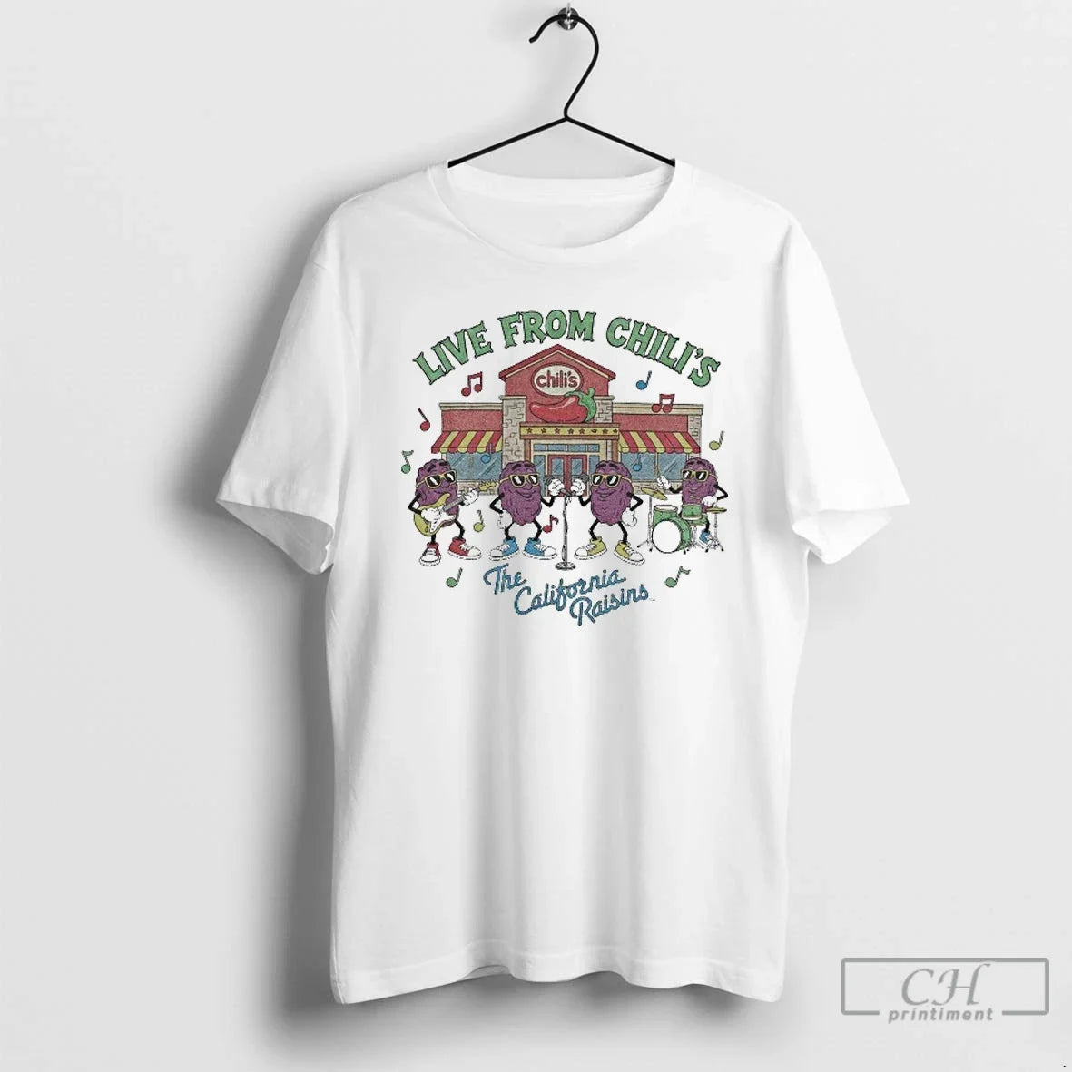 Premium The California Raisins Live From Chilis - Adult & Kids T-Shirts, Sweatshirts & Hoodies apparel design preview 1