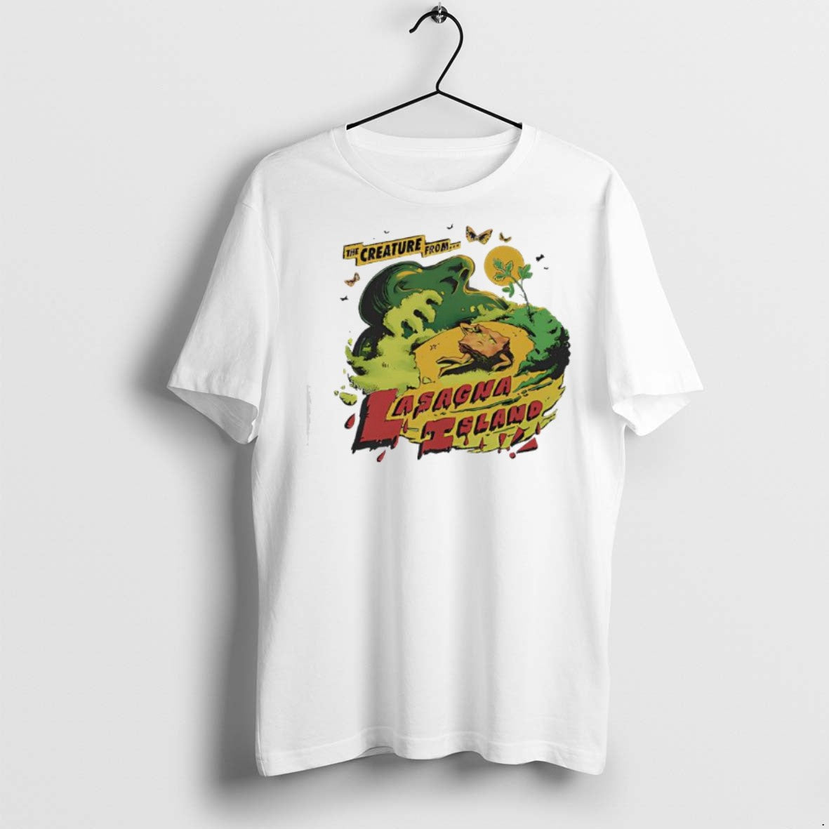 Premium The Creature From Lasagna Island Graphic - Adult & Kids T-Shirts, Sweatshirts & Hoodies apparel design preview 1