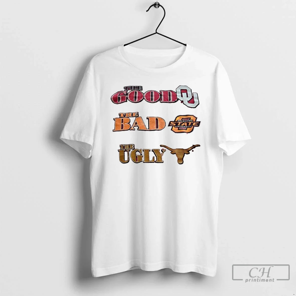 Premium The Good Oklahoma Bad State Ugly Texas - Adult & Kids T-Shirts, Sweatshirts & Hoodies apparel design preview 1