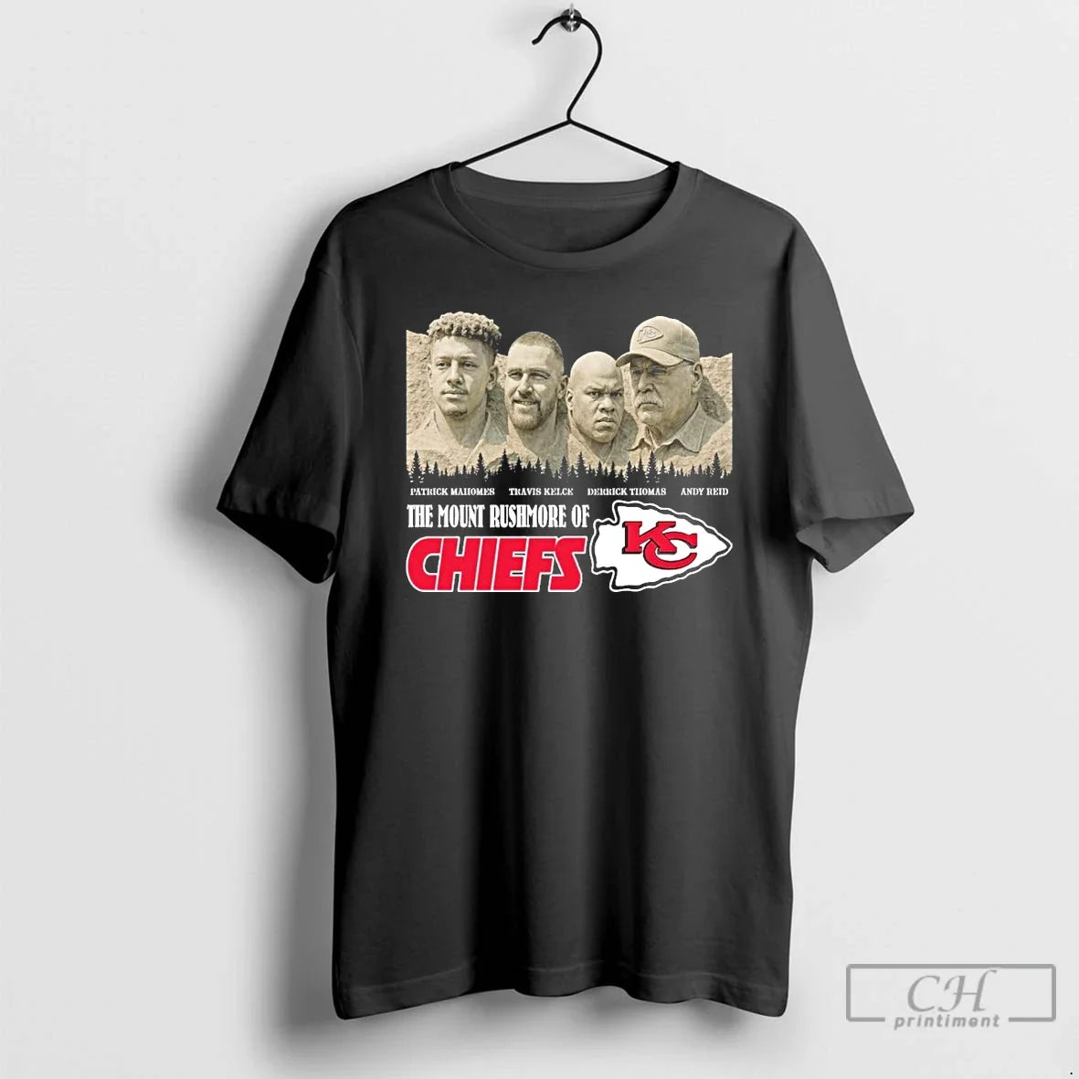 Premium The Mount Rushmore Of Kansas City Chiefs - Adult & Kids T-Shirts, Sweatshirts & Hoodies apparel design preview 1