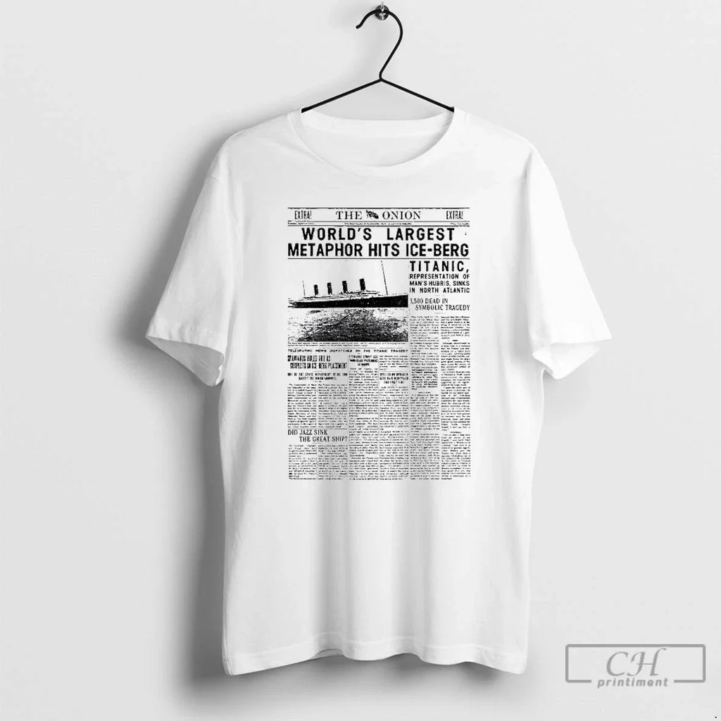 Premium The Onion Worlds Largest Metaphor Hits Ice - Adult & Kids T-Shirts, Sweatshirts & Hoodies apparel design preview 1