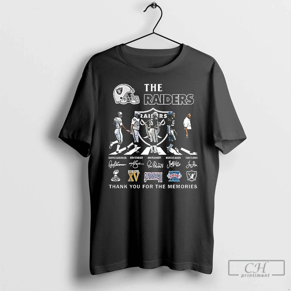 Premium The Raiders Legend Thank You For Memories - Adult & Kids T-Shirts, Sweatshirts & Hoodies apparel design preview 1