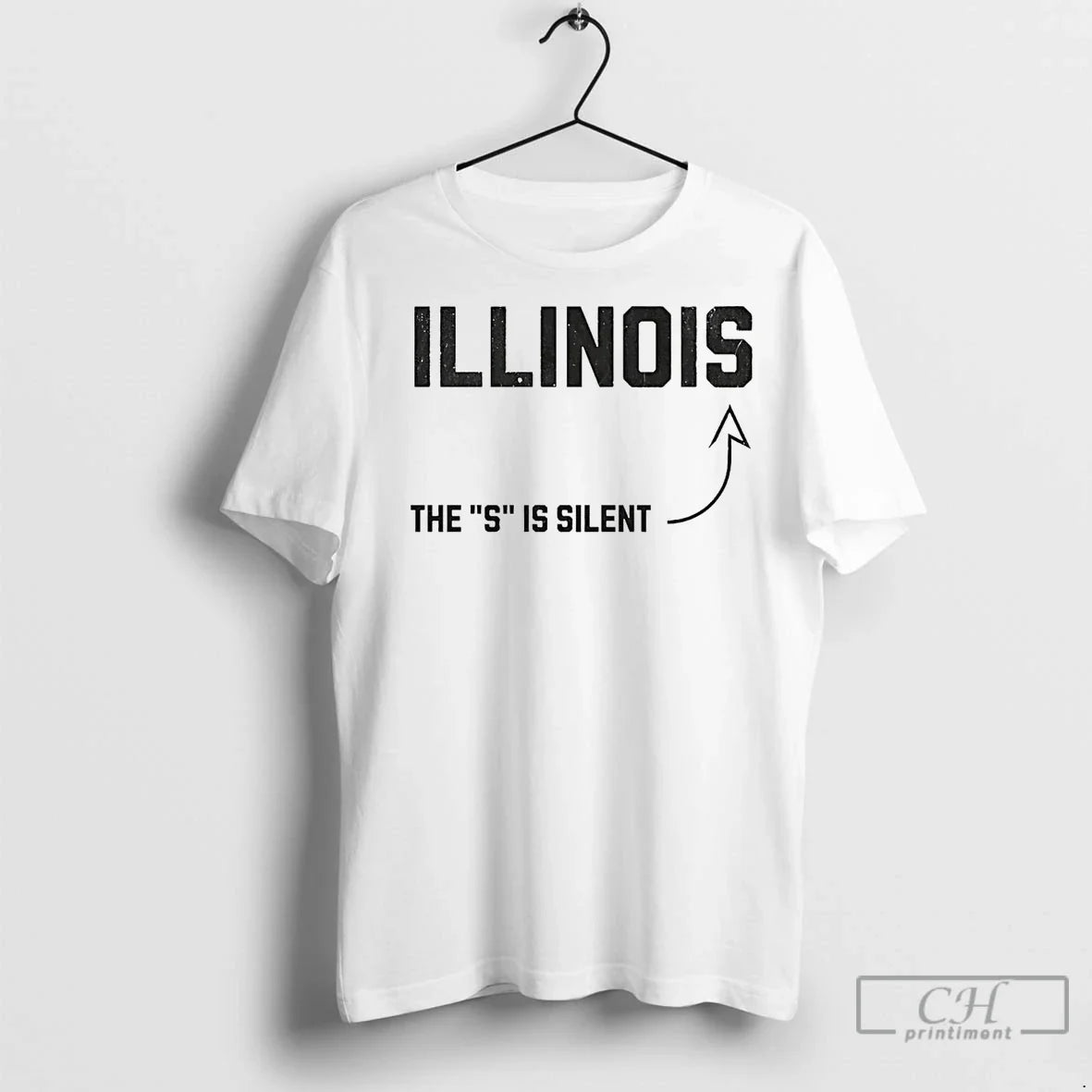 Premium The S Is Silent Illinois - Adult & Kids T-Shirts, Sweatshirts & Hoodies apparel design preview 1