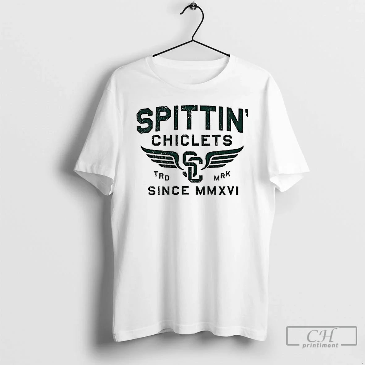 Premium The Spittin Chiclets Since 2016 Wings Logo - Adult & Kids T-Shirts, Sweatshirts & Hoodies apparel design preview 1