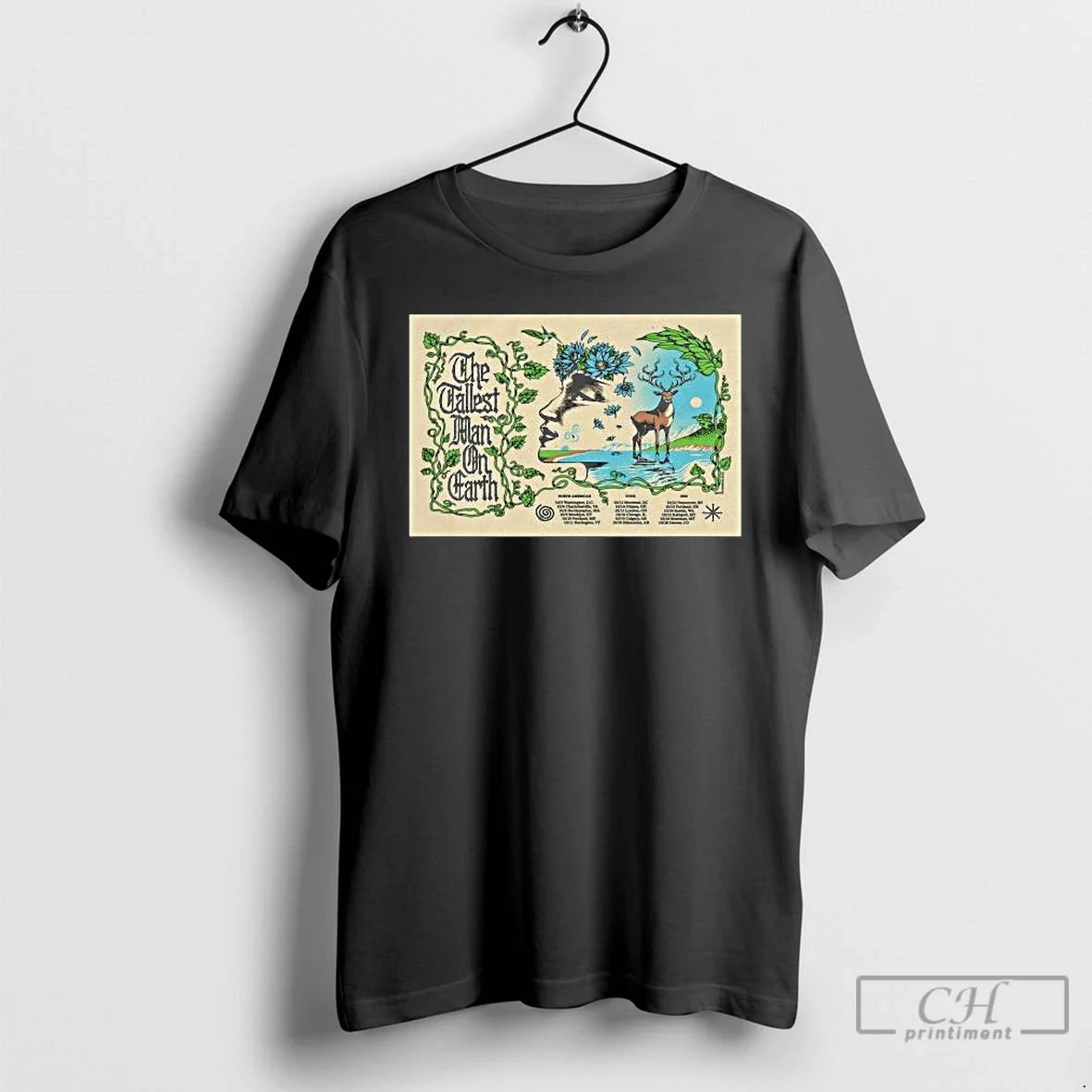 Premium The Tallest Man On Earth Tour 2025 North - Adult & Kids T-Shirts, Sweatshirts & Hoodies apparel design preview 1