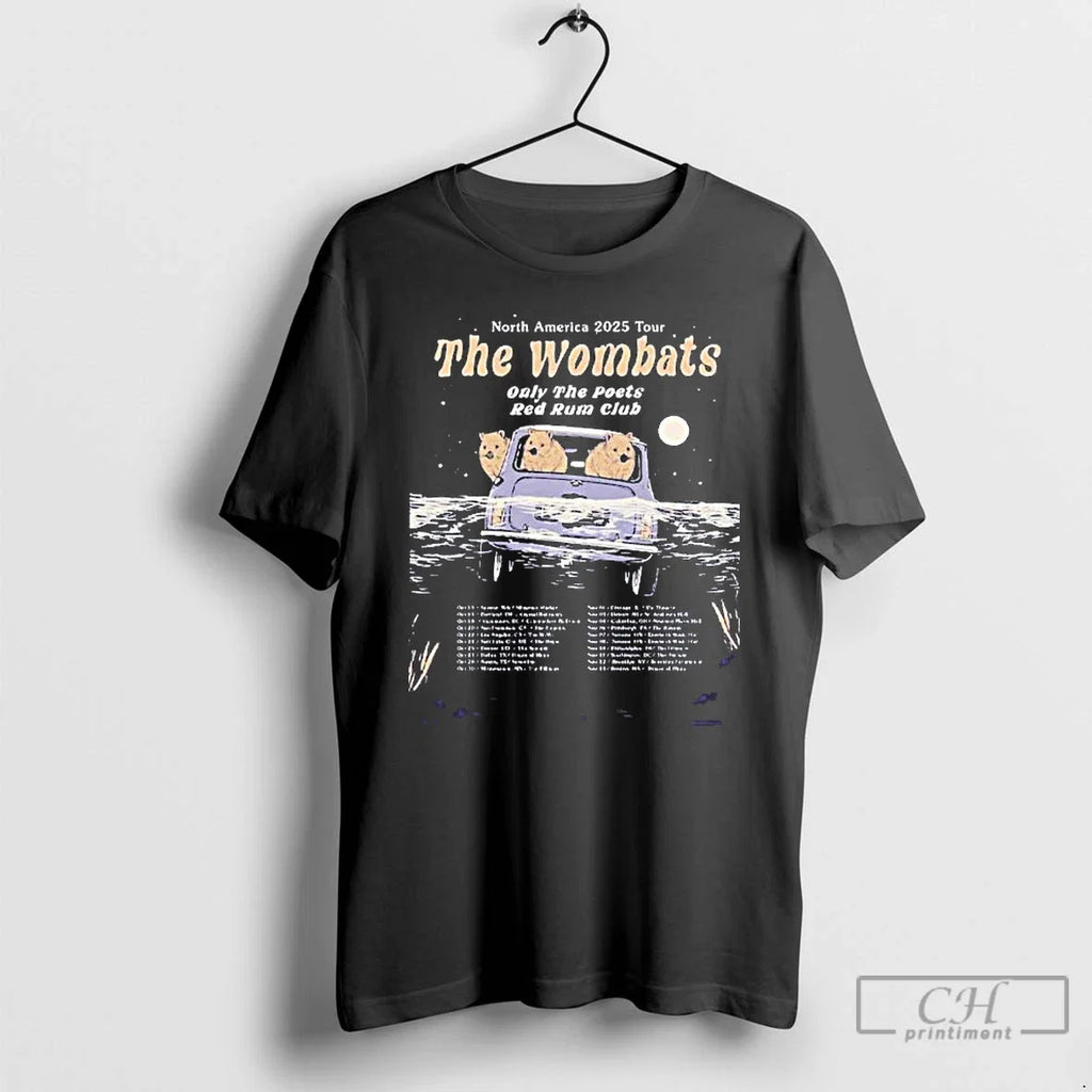 Premium The Wombats North America 2025 Tour Only - Adult & Kids T-Shirts, Sweatshirts & Hoodies apparel design preview 1