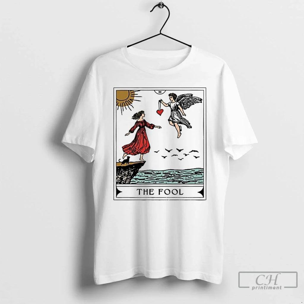Premium The Fool Tarot Card Angels Valentines Day - Adult & Kids T-Shirts, Sweatshirts & Hoodies apparel design preview 1