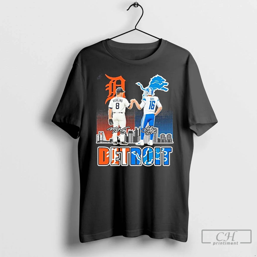Premium Tigers Vierling And Lions Jared Goff Detroit - Adult & Kids T-Shirts, Sweatshirts & Hoodies apparel design preview 1