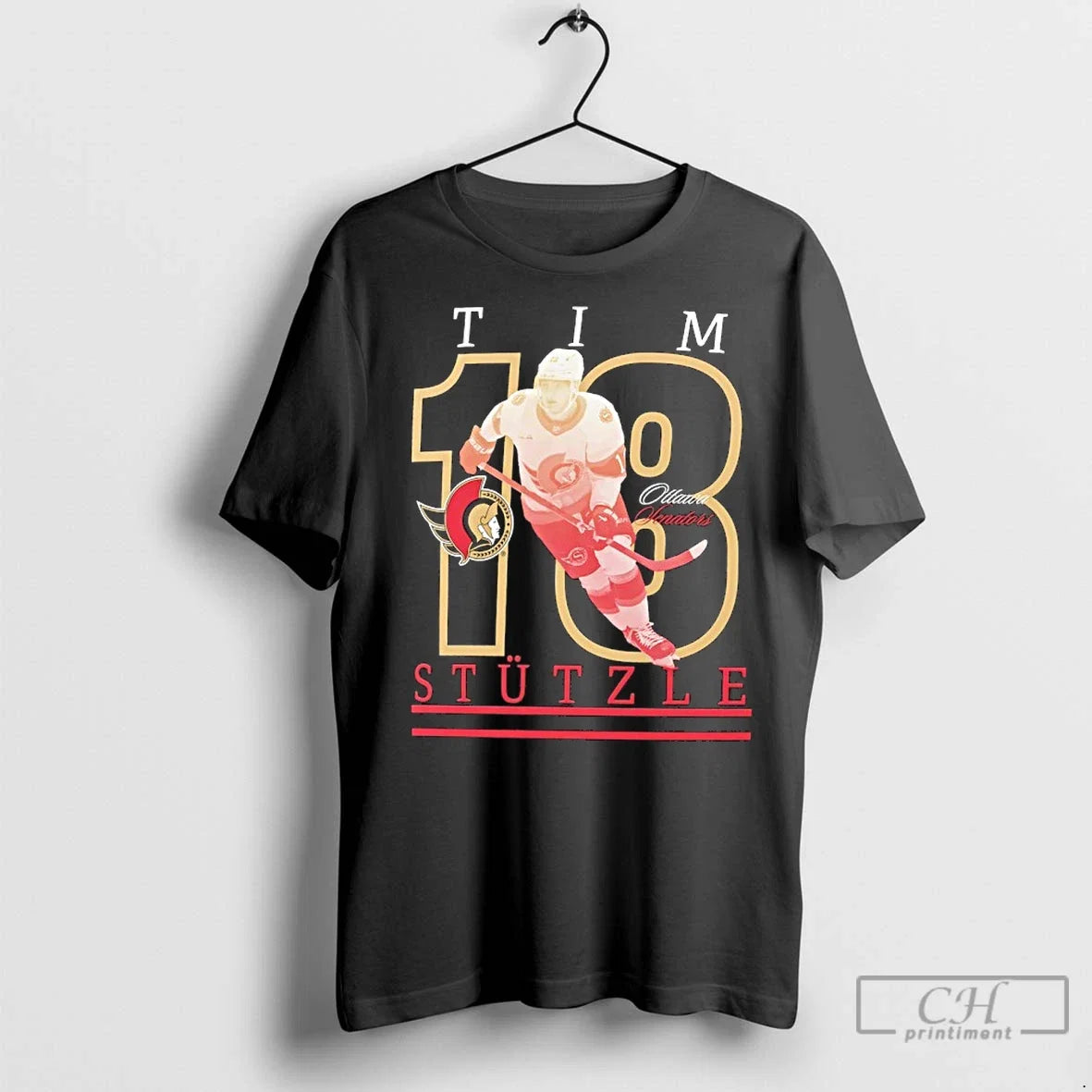 Premium Tim Stutzle 18 Ottawa Senators Player Show - Adult & Kids T-Shirts, Sweatshirts & Hoodies apparel design preview 1