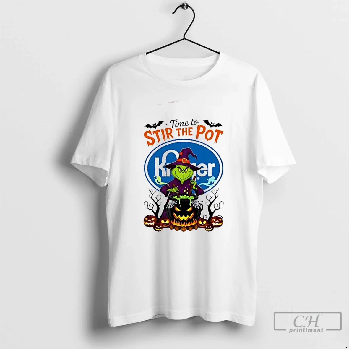 Premium Time To Stir The Pot Kroger X Grinch Happy - Adult & Kids T-Shirts, Sweatshirts & Hoodies apparel design preview 1