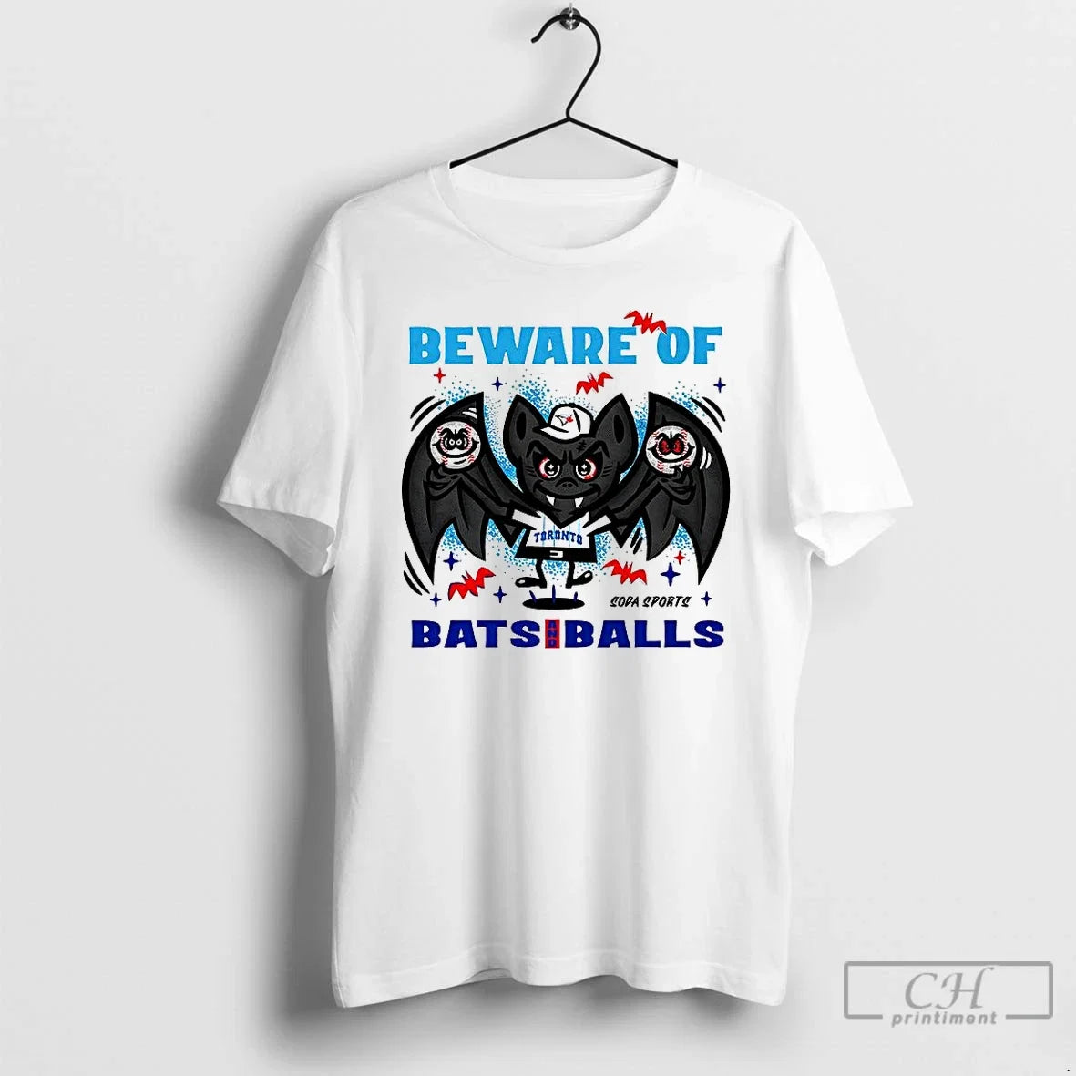 Premium Toronto Blue Jays Baseball Beware Of Bats And - Adult & Kids T-Shirts, Sweatshirts & Hoodies apparel design preview 1