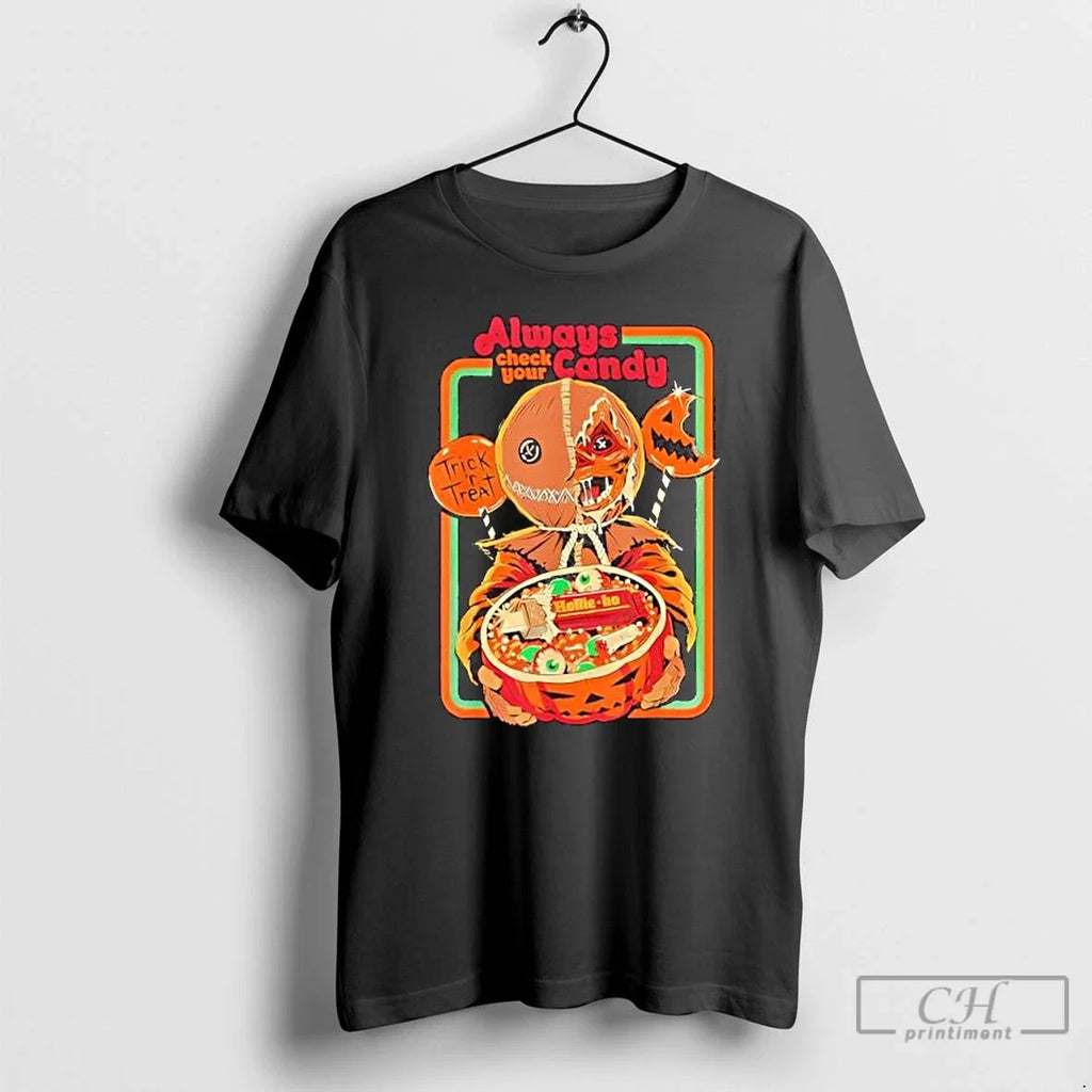 Premium Trick R Treat Always Check Your Candy - Adult & Kids T-Shirts, Sweatshirts & Hoodies apparel design preview 1