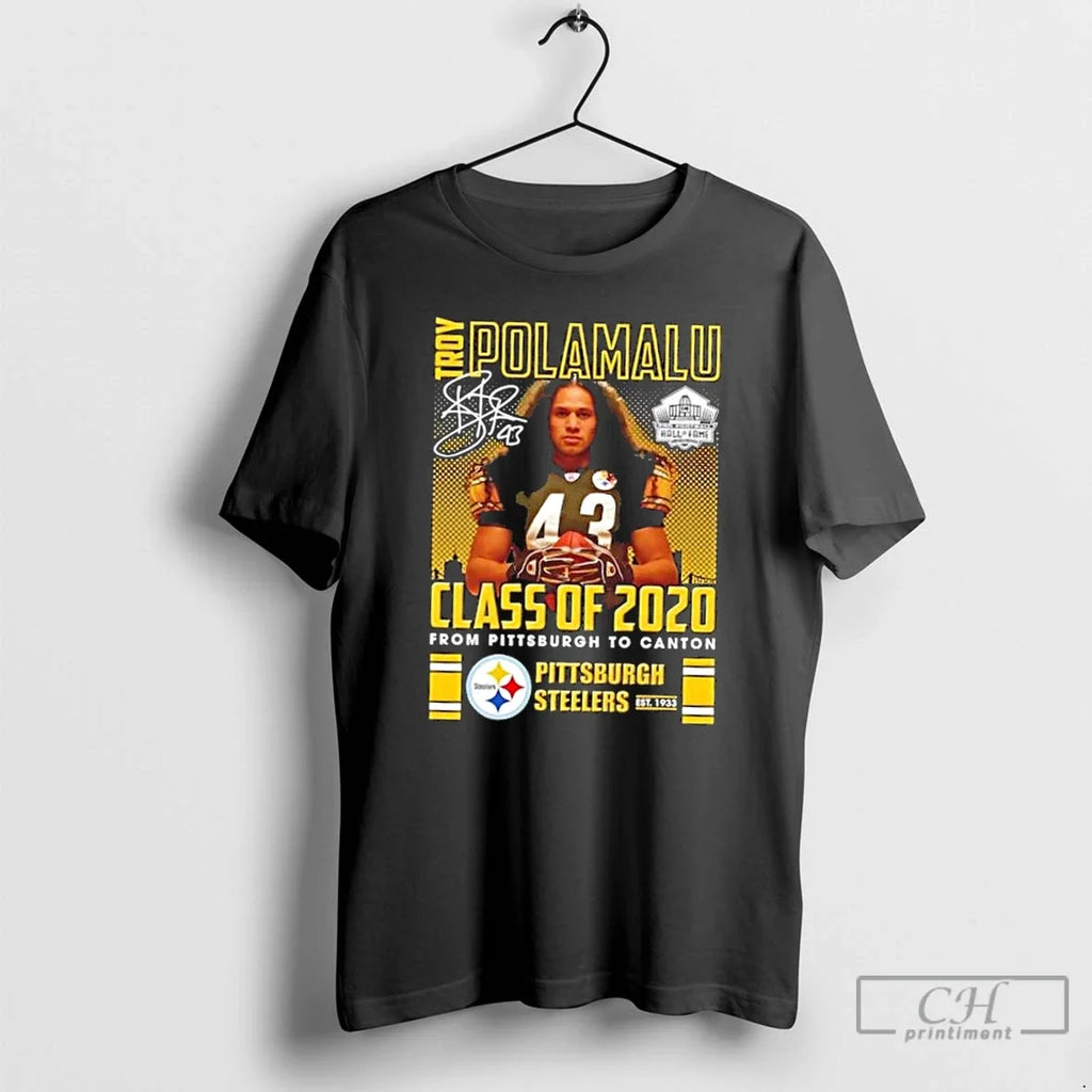 Premium Troy Polamalu Class Of 2020 From Pittsburgh - Adult & Kids T-Shirts, Sweatshirts & Hoodies apparel design preview 1