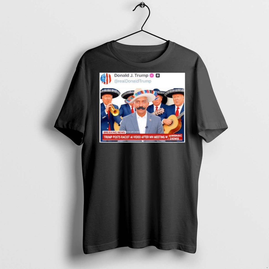 Premium Trump Posts Racist Ai Video Ornaments - Adult & Kids T-Shirts, Sweatshirts & Hoodies apparel design preview 1
