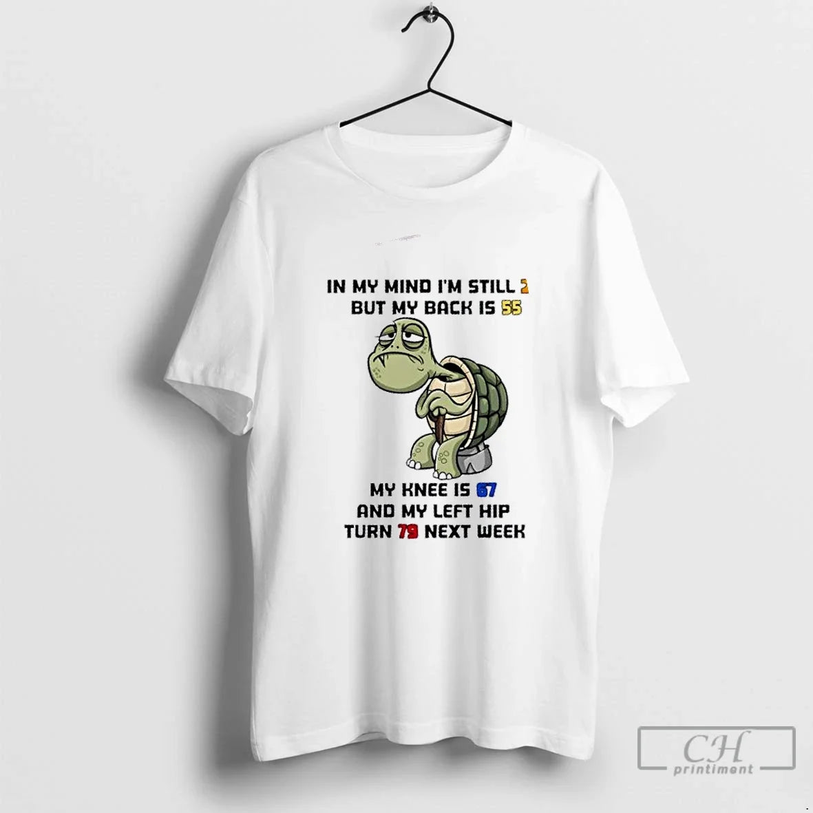 Premium Turtle In My Mind Im Still 24 But Back Is 55 - Adult & Kids T-Shirts, Sweatshirts & Hoodies apparel design preview 1