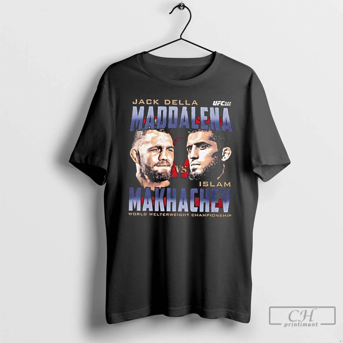 Premium Ufc 322 Della Maddalena Vs Makhachev Heads - Adult & Kids T-Shirts, Sweatshirts & Hoodies apparel design preview 1