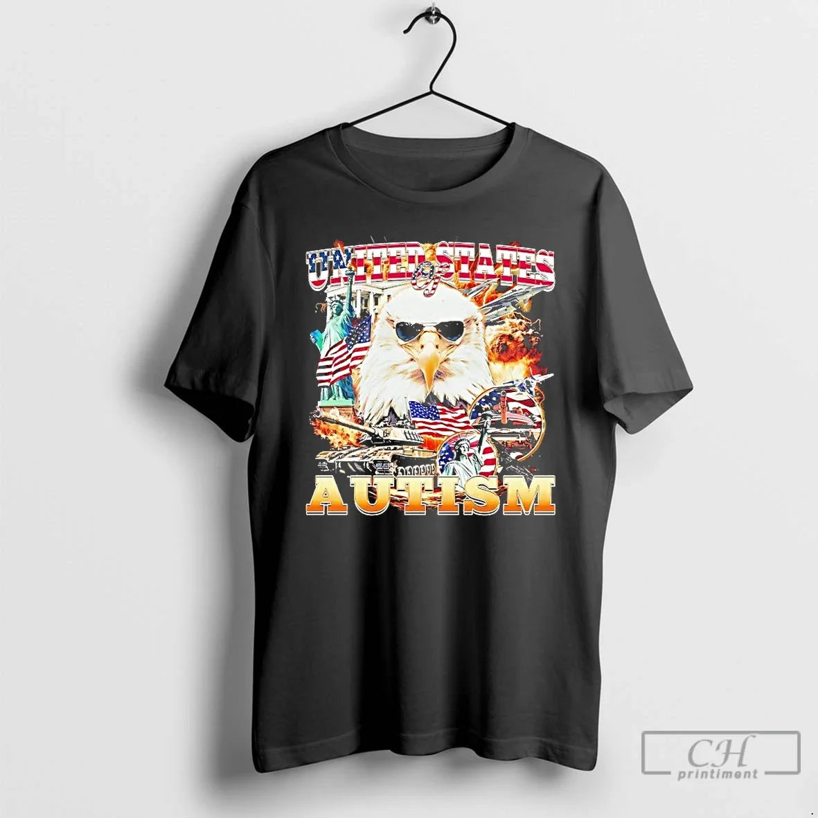 Premium Usa United States Of Autism - Adult & Kids T-Shirts, Sweatshirts & Hoodies apparel design preview 1
