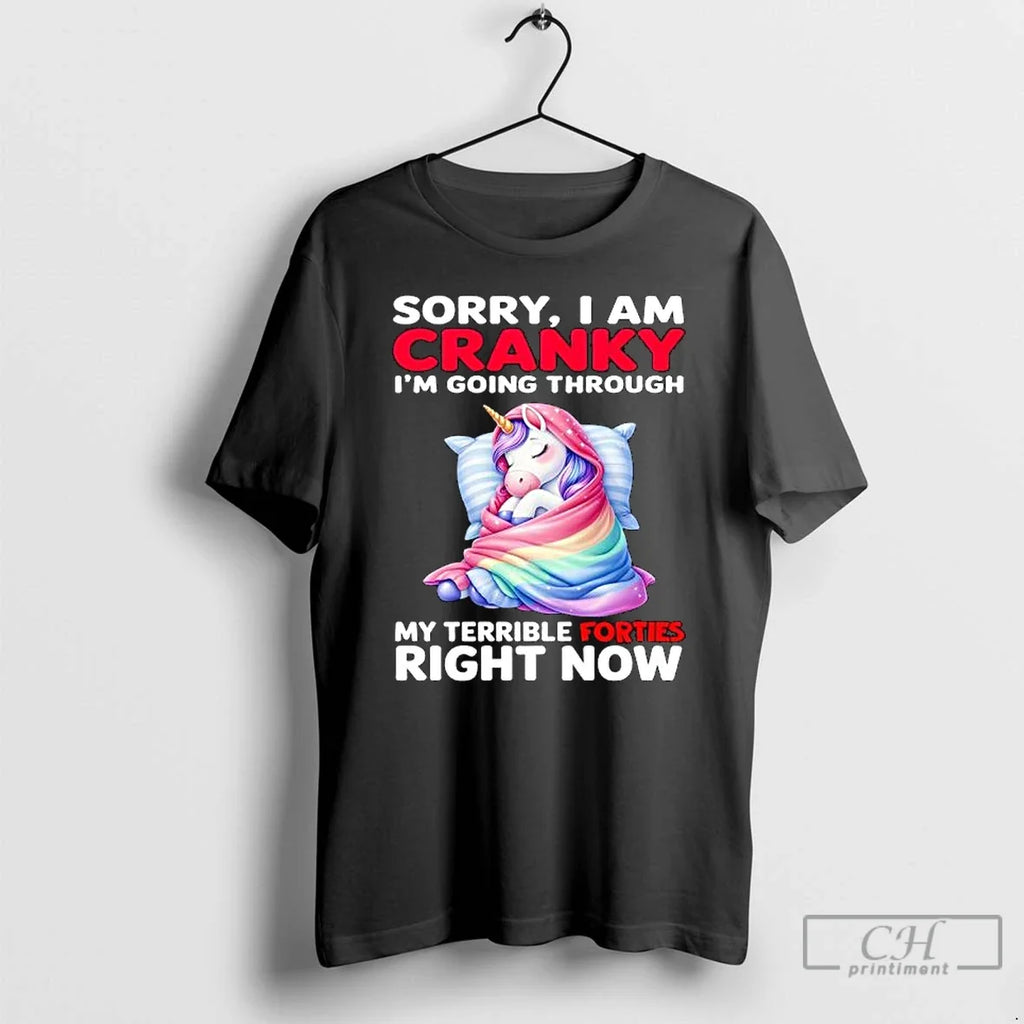 Premium Unicorn Sorry I Am Cranky Im Going Through My - Adult & Kids T-Shirts, Sweatshirts & Hoodies apparel design preview 1