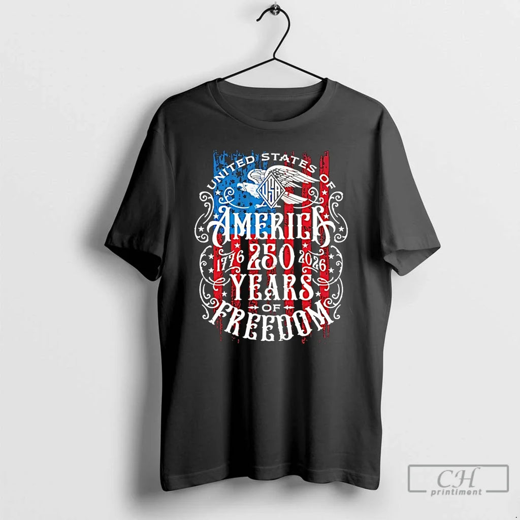Premium United States Of America 250 Years Freedom - Adult & Kids T-Shirts, Sweatshirts & Hoodies apparel design preview 1