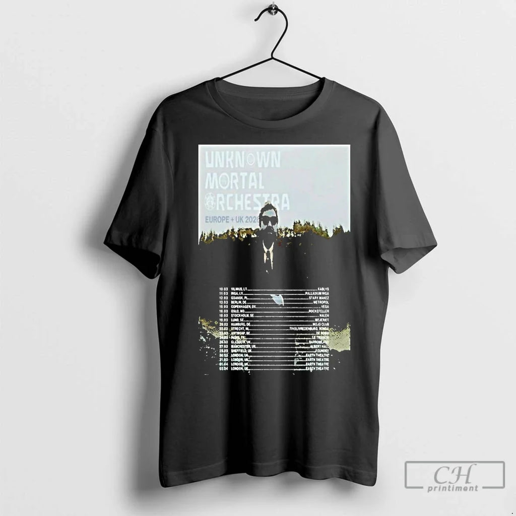 Premium Unknown Mortal Orchestra Europe Uk 2026 Tour - Adult & Kids T-Shirts, Sweatshirts & Hoodies apparel design preview 1