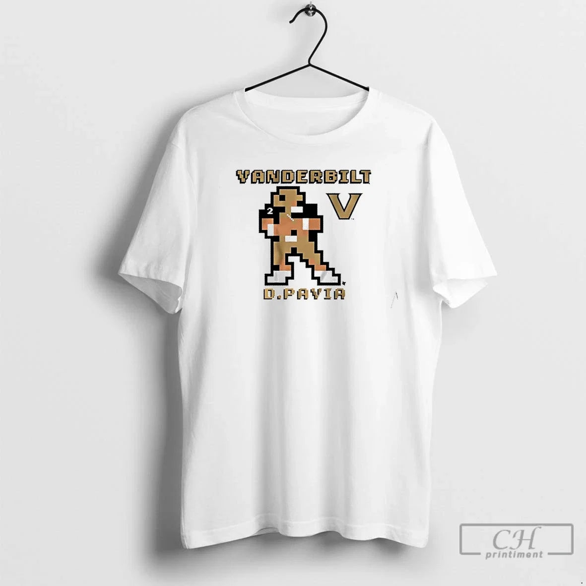 Premium Vanderbilt Football Diego Pavia Retro Baller - Adult & Kids T-Shirts, Sweatshirts & Hoodies apparel design preview 1