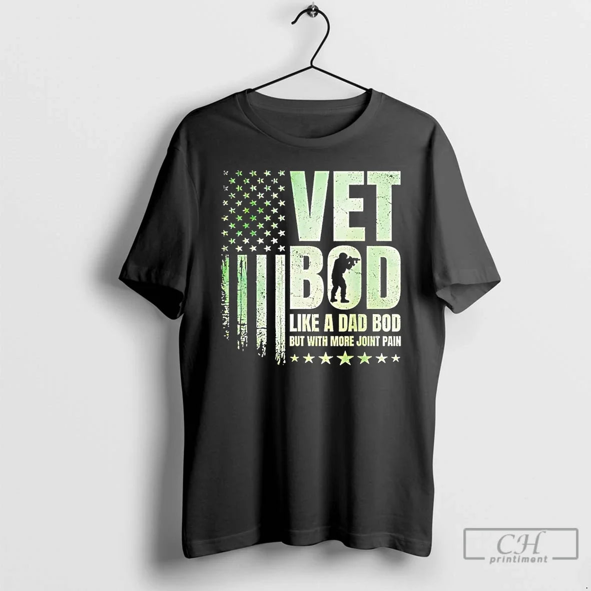 Premium Vet Bod Like A Dad But With More Joint Pain - Adult & Kids T-Shirts, Sweatshirts & Hoodies apparel design preview 1