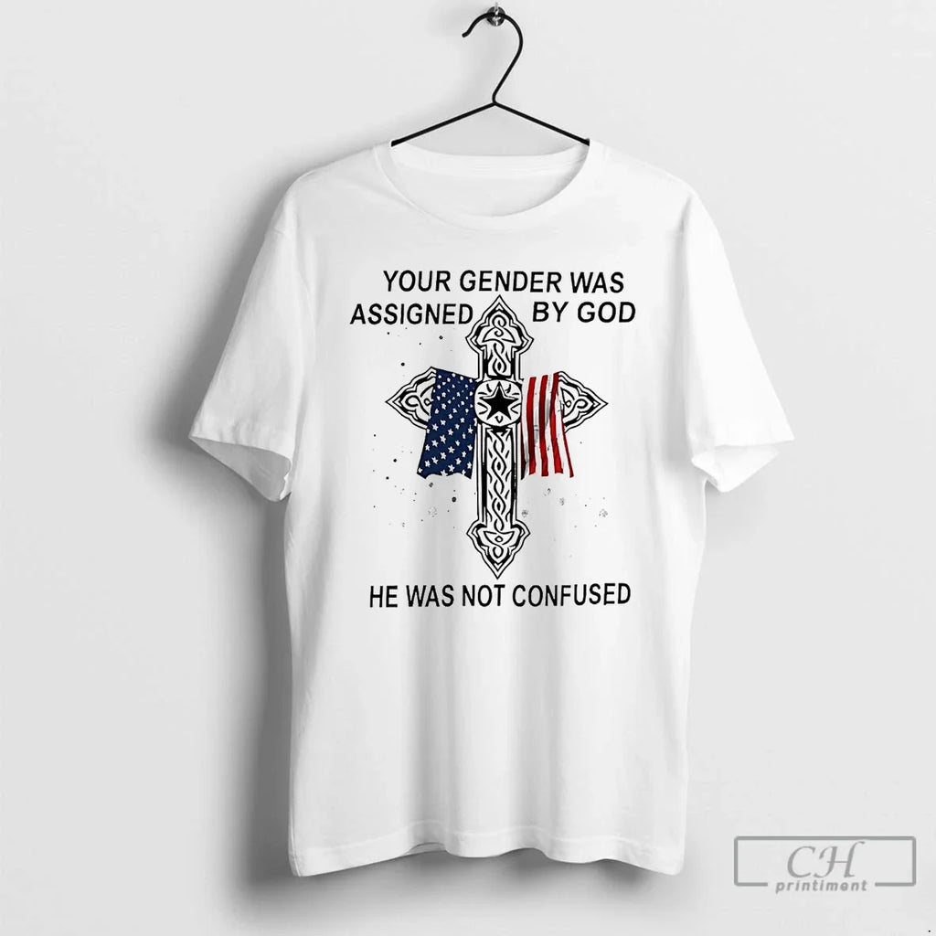 Premium Veteran Your Gender Was Assigned By God He - Adult & Kids T-Shirts, Sweatshirts & Hoodies apparel design preview 1
