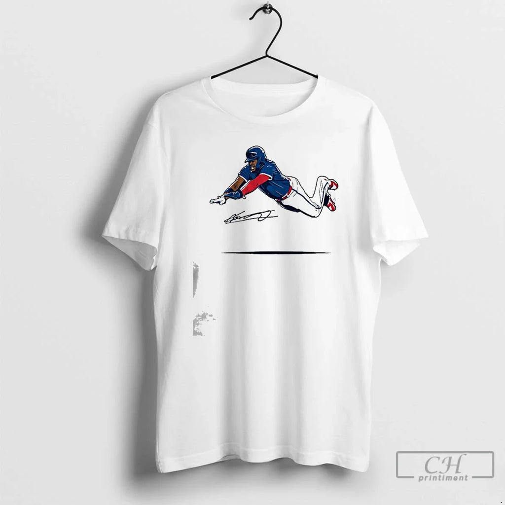 Premium Vladimir Guerrero Jr Super Vlad Flying Slide - Adult & Kids T-Shirts, Sweatshirts & Hoodies apparel design preview 1