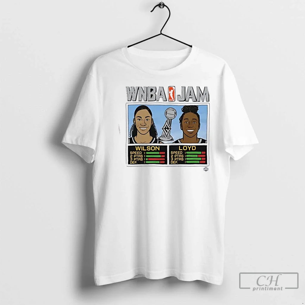Premium Wnba Jam Aces 2025 Champs Wilson And Loyd - Adult & Kids T-Shirts, Sweatshirts & Hoodies apparel design preview 1