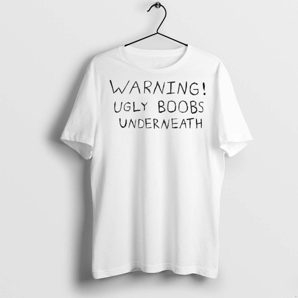 Premium Warning Ugly Boobs Underneath - Adult & Kids T-Shirts, Sweatshirts & Hoodies apparel design preview 1