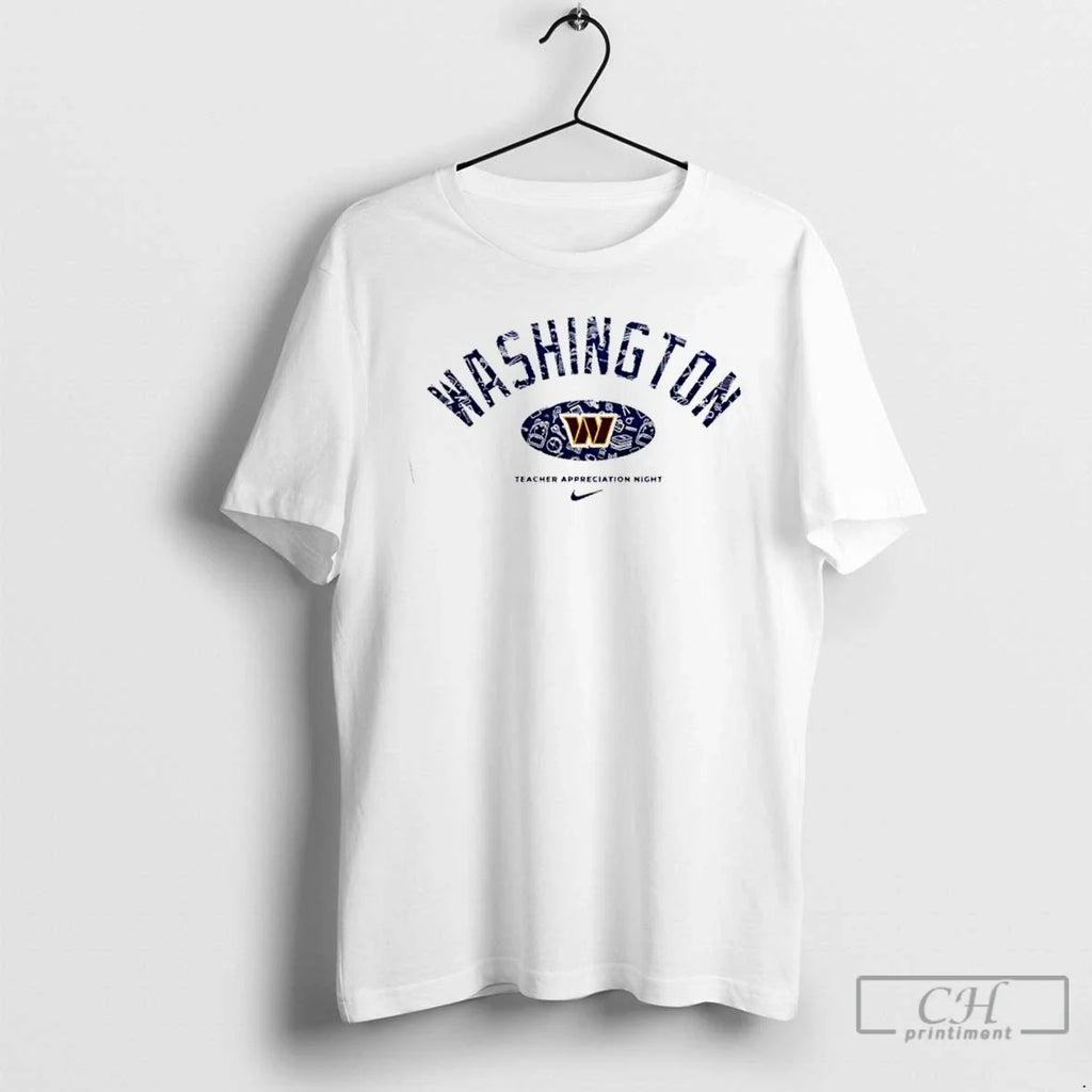 Premium Washington Commanders Teacher Appreciation - Adult & Kids T-Shirts, Sweatshirts & Hoodies apparel design preview 1