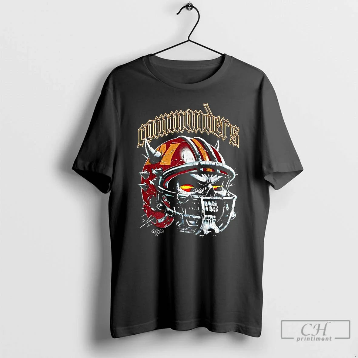 Premium Washington Commanders Football Skull Helmet - Adult & Kids T-Shirts, Sweatshirts & Hoodies apparel design preview 1
