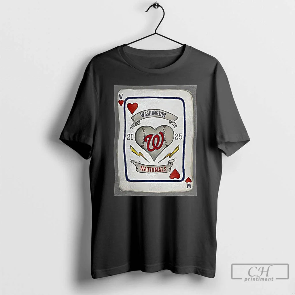 Premium Washington Nationals Basseball Card Heart X - Adult & Kids T-Shirts, Sweatshirts & Hoodies apparel design preview 1