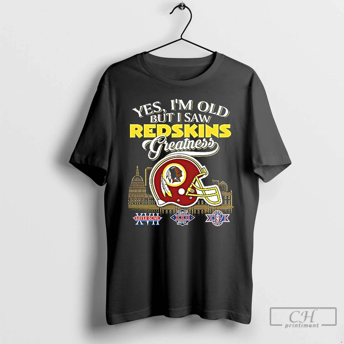 Premium Washington Redskin Yes Im Old But I Saw - Adult & Kids T-Shirts, Sweatshirts & Hoodies apparel design preview 1