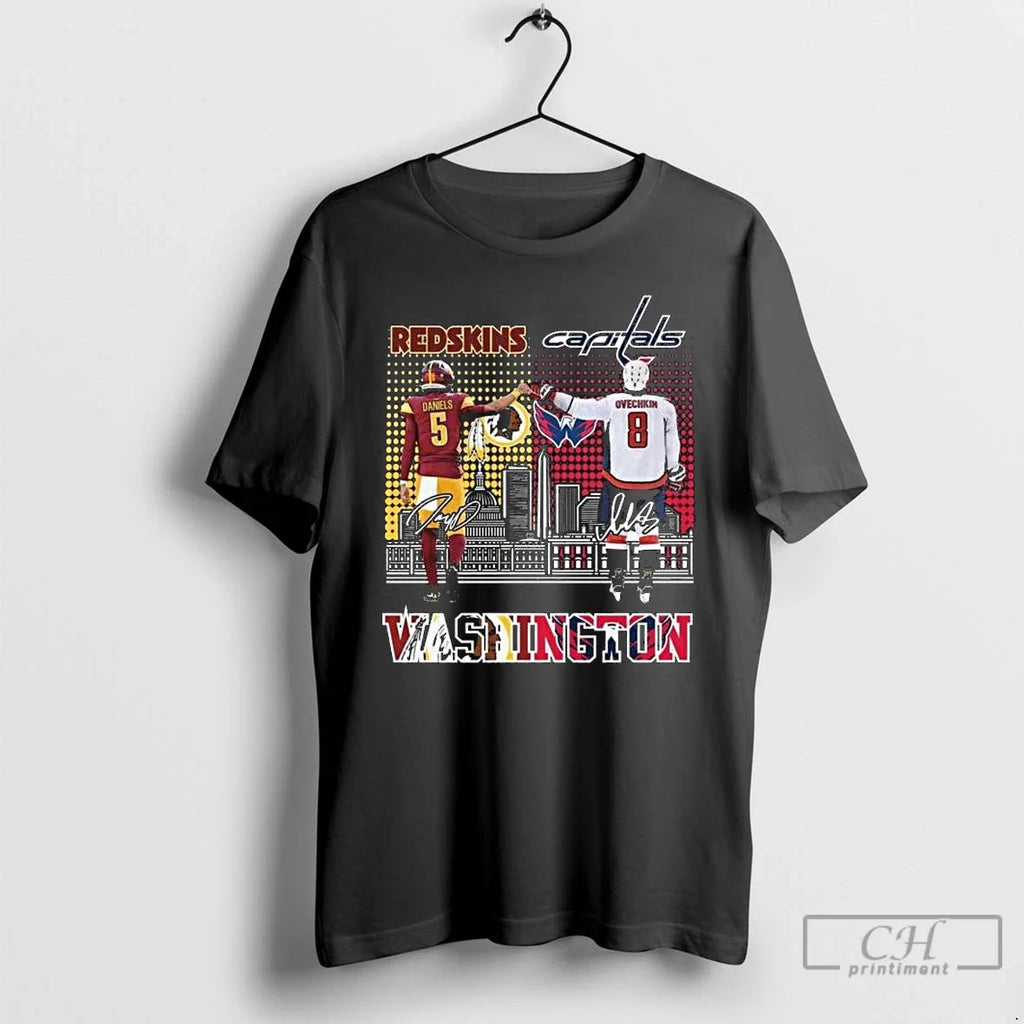 Premium Washington Redskins And Capitals City Of - Adult & Kids T-Shirts, Sweatshirts & Hoodies apparel design preview 1