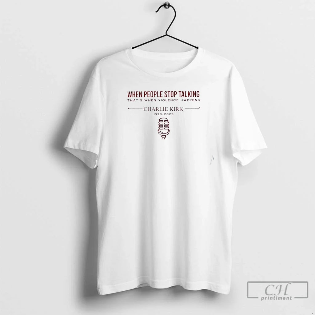 Premium When People Stop Talking Thats Violence - Adult & Kids T-Shirts, Sweatshirts & Hoodies apparel design preview 1