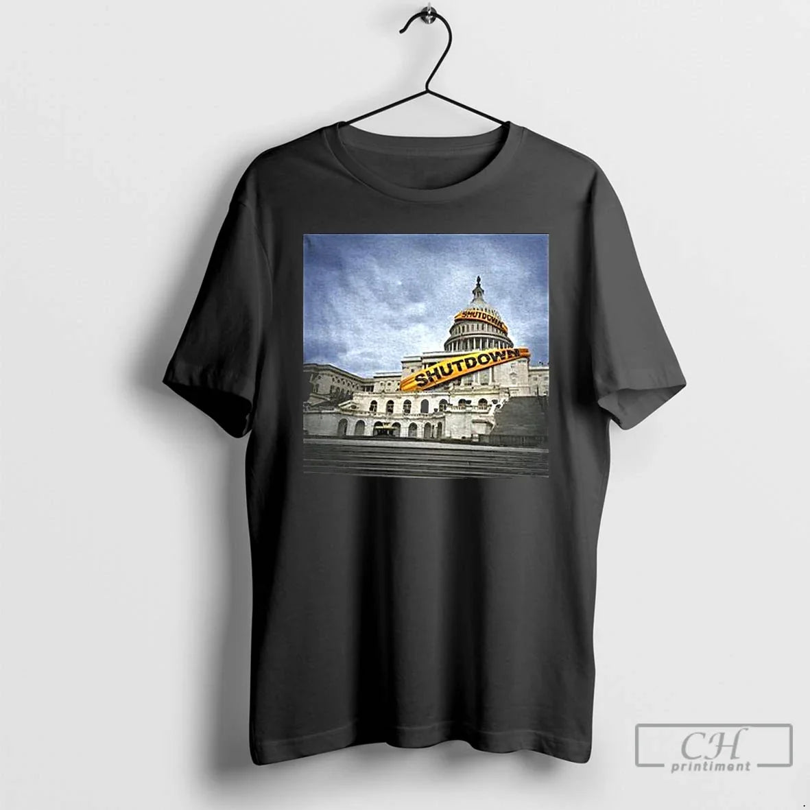 Premium White House Shutdown Long Sleve - Adult & Kids T-Shirts, Sweatshirts & Hoodies apparel design preview 1