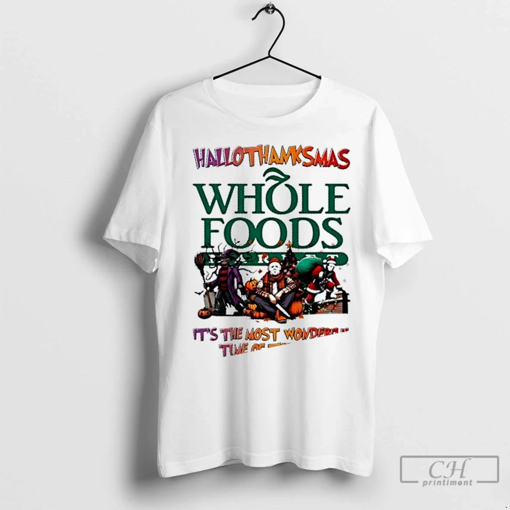 Premium Whole Foods Market X Horror Movies Happy - Adult & Kids T-Shirts, Sweatshirts & Hoodies apparel design preview 1