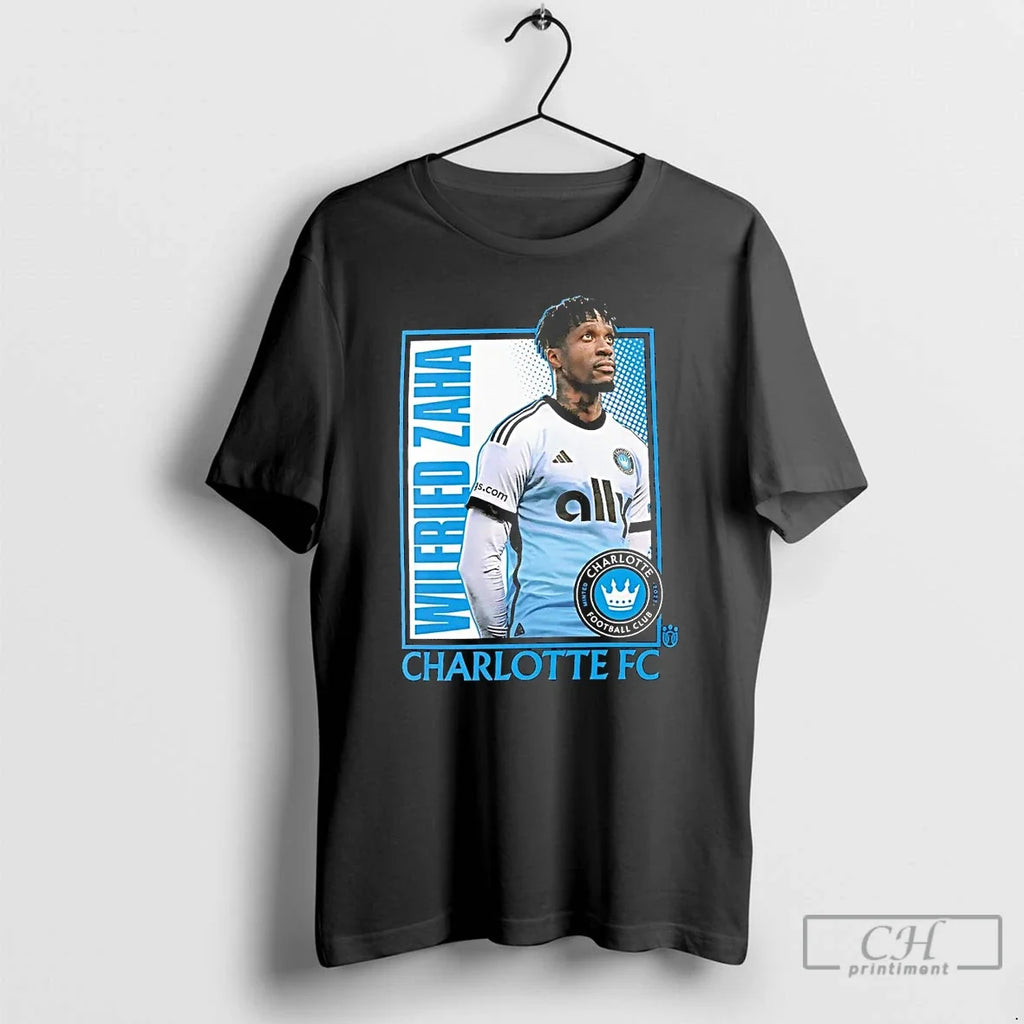 Premium Wilfried Zaha Portrait Charlotte Fc Player - Adult & Kids T-Shirts, Sweatshirts & Hoodies apparel design preview 1