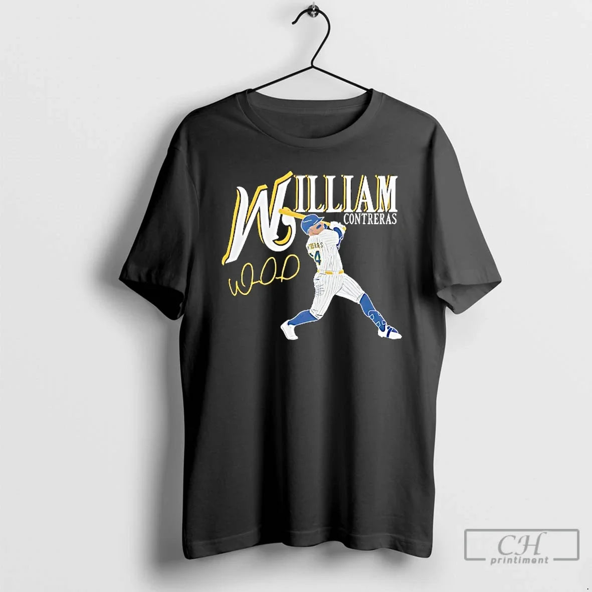 Premium William Contreras 24 Milwaukee Brewers - Adult & Kids T-Shirts, Sweatshirts & Hoodies apparel design preview 1