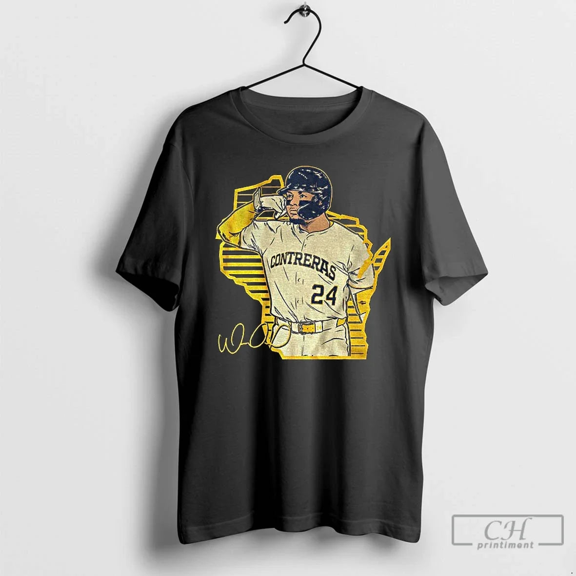 Premium William Contreras Milwaukee Brewers Mlb - Adult & Kids T-Shirts, Sweatshirts & Hoodies apparel design preview 1
