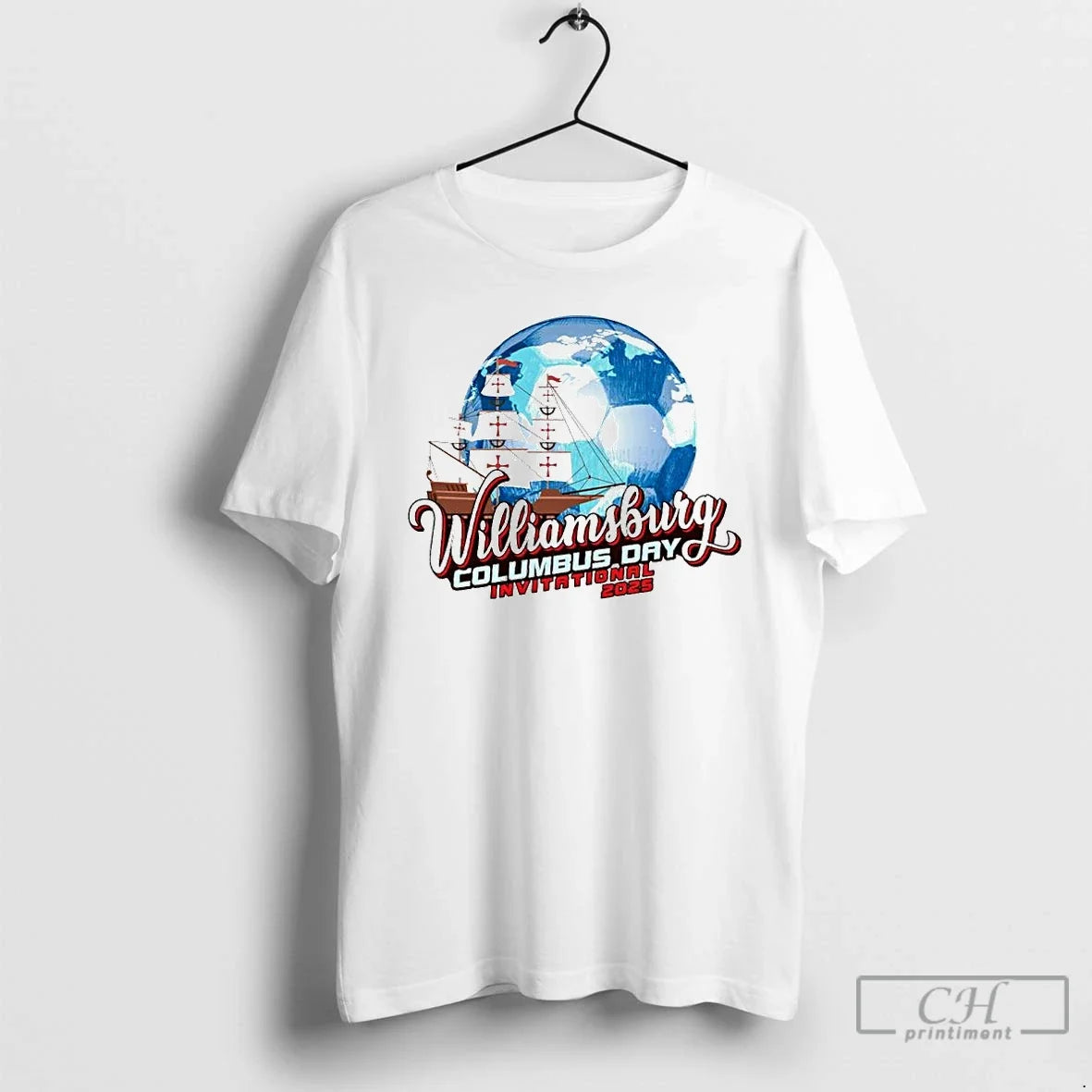Premium Williamsburg Columbus Day Invitational 2025 - Adult & Kids T-Shirts, Sweatshirts & Hoodies apparel design preview 1