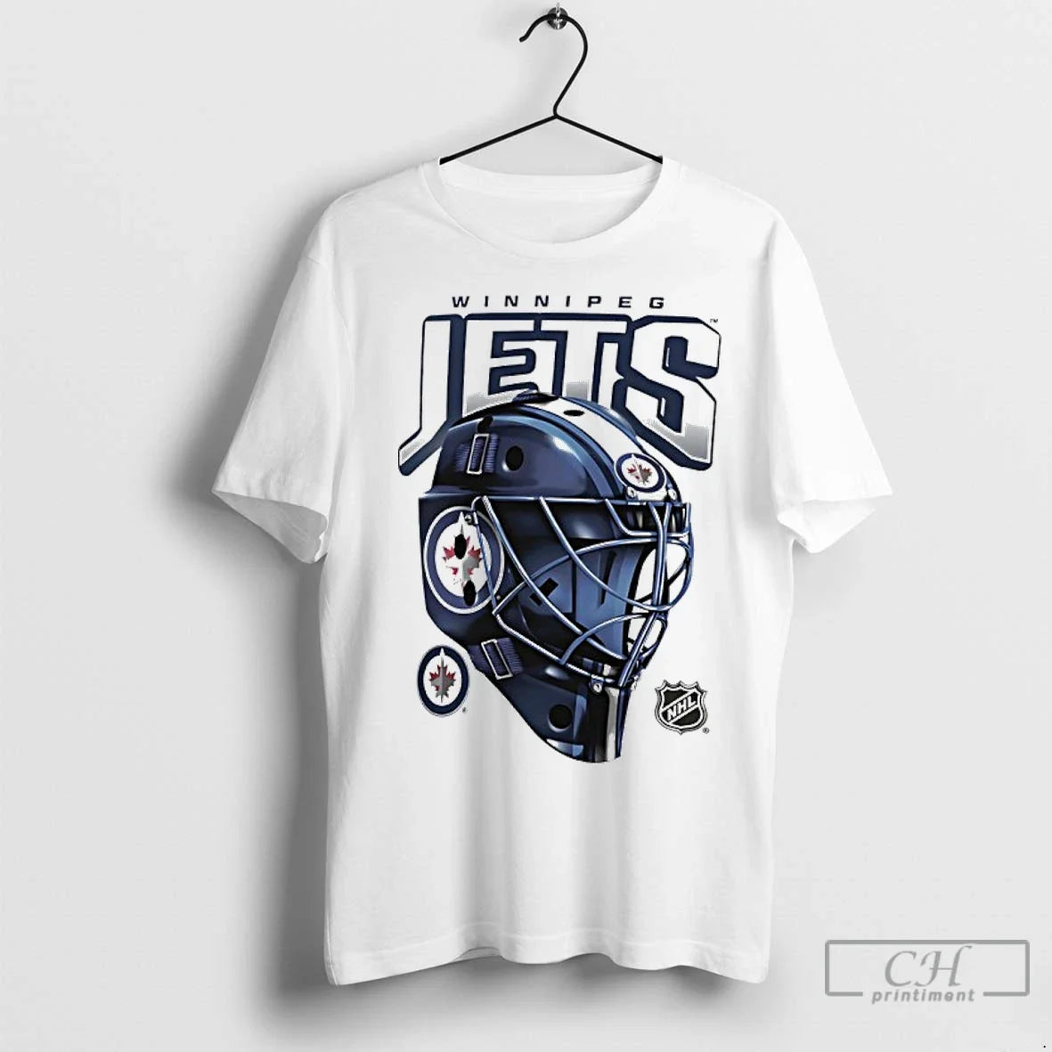 Premium Winnipeg Jets Nhl 2025 Penalty Box Helmet - Adult & Kids T-Shirts, Sweatshirts & Hoodies apparel design preview 1